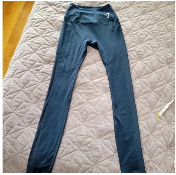 Gymshark training mesh pocket leggings slate blue size XS - Picture 3 of 12